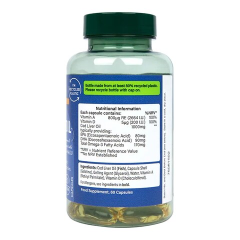 HOLLAND&amp;B COD LIVER OIL 1000MG60CAP