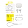 Baseus Wireless Earbuds Bluetooth 5.3, Bowie E17 Headphone In-ear Earphone, ENC Mics Noise Cancelling Headset, 25H Play Time Fast Charging, 12mm Large Driver (White)