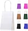 Markq White Paper bags with handles 15 x 11 x 6 cm Small Kraft Gift bags for Birthday Party Favors, Weddings, Merchandise, Goodies, Baby Shower (24 Bags)