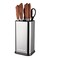 Universal Knife Block Without Knives,Modern Knife Holder for Kitchen Counter,Stainless Steel Knife Organizer with Scissors Slot &amp; Sharpening Rod,Space Saver Rectangular Blocks &amp; Storage - (Silver)