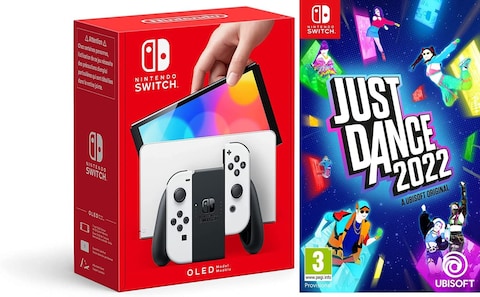 Nintendo Switch (Oled Model) - White + Just Dance 2022 (Nintendo Switch)