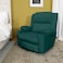 In House Velvet Rocking Cinematic Recliner Chair With Cups Holder - Dark Green - Lazy Troy