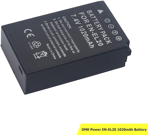 DMK Power ENEL20, EN-EL20a (1020mAh) Battery Compatible with Nikon Coolpix P1000, DL24-500, Coolpix A, 1 AW1, 1 J1, 1 J2, 1 J3, 1 S1, 1 V3 Digital Camera