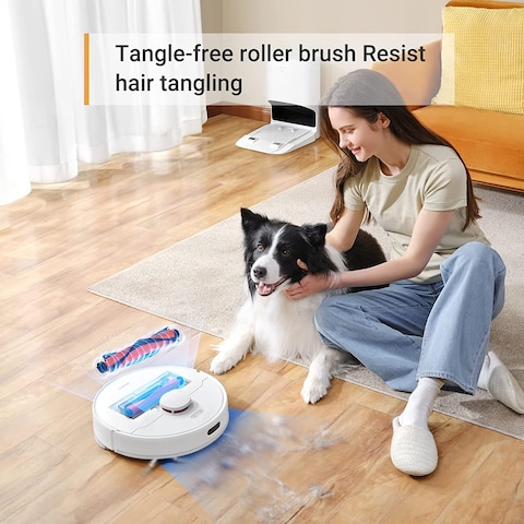 Dreame D10 Plus Robot Vacuum Cleaner With Mop, 4000 Pa Strong Suction, Lidar Navigation, Self Emptying Base For 45 Days Of Cleaning, Compatible With Alexa, Wi-Fi Connected -2 Years Warranty