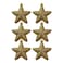 Hanging Star Glitter Gold 10cm 6Pcs/PVC Box