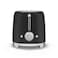 Smeg 50's Style Toaster TSF01BLMUK, 950 W, Matte Black, 6 Toasting Levels