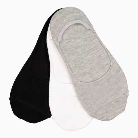 La Collection 3X Pack Ladies Invisble Textured Socks