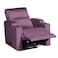 In House Velvet Rocking &amp; Rotating Cinematic Recliner Chair With Cups Holder - Light Purple - AB08