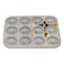 Home Maker Granite Non-Stick 12 Cup Donut Pan Beige