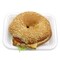 Beef Sausage With Egg In  Bagel Sandwich