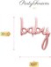 Generic Baby Girl Foil Letter Balloons Banner Baby Sign Script Balloons Baby Shower Gender Reveal, 16&ldquo; Baby Pink