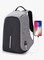 Generic Anti Theft Backpack With USB Charging Port Grey/Black