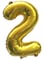 Party Time Number 2 40inch Birthday Decorative Party Foil Balloon Set