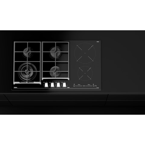 Teka JZC 96342 BBB Gas on glass + Induction hob with Direct Functions and 6 cooking zones in 90