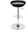 LANNY Plastic Contemporary Swivel Kitchen Bar Stools T153BLACK Height Adjustable Set of 2