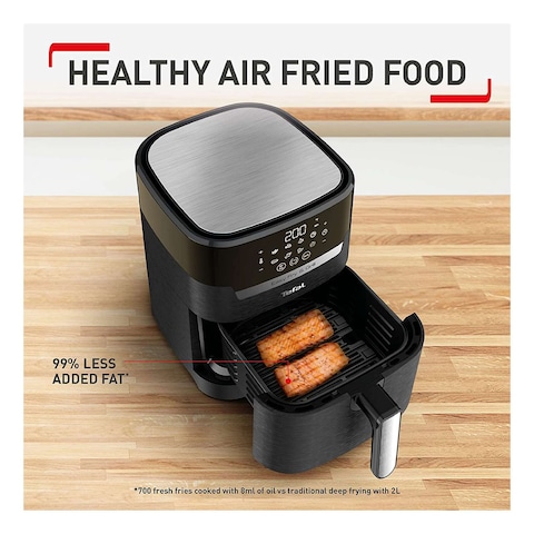 Tefal EasyFry Precision 2-In-1 Air Fryer And Grill EY505827 Black 1400W