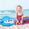 Baby Pool Float Swimming Float with Canopy Inflatable Floatie Swim Ring for Kids Aged 6-36 Months