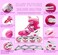 EASY FUTURE Inline Skates Adjustable Size Roller Skates with Flashing Wheels Children Skate Shoes Including Protective Gear Knee Elbow Wrist Pink Medium (35-38)