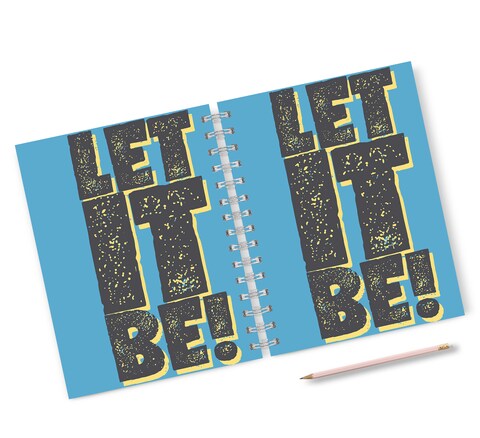 Loud Universe Hardcover Notebook Let It Be Teen Trendy Spiral Notebook with Premium High Quality Paper A5 Size