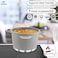 LIFE SMILE Stock Pot   Granite Deep Cooking Pot With Glass Lid   100% PFOA Free, Fixed Handle   Multi Layer Non-Stick Granite Coating   oven safe &amp; Scratch Resistant (Davy Grey, 24CM (6.8 Liters))