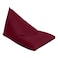 In House Ilkay Velvet Bean Bag Chair - Small - Burgundy
