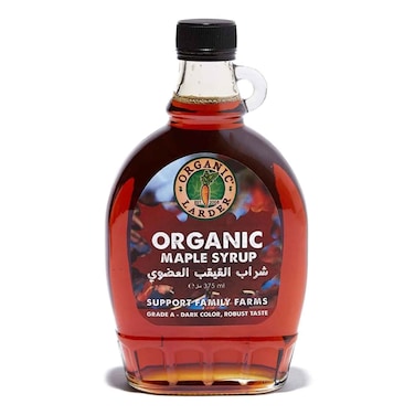 Organic Larder - Organic Maple Syrup, Grade A Dark, Robust Taste 375ml