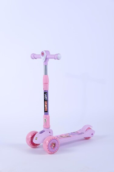 Top Gear Rideon Kids Scooter TG 690, 3 Wheel Kids Scooter Smart Kick Scooter with Height Adjustable Handle, LED PU Wheels &amp; Rear Brake, Skate Scooter for Kids - Purple