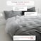 Luna Home-Queen size 6 pieces, Ombr&eacute; Dark Grey Bedding set.