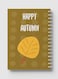Lowha Spiral Notebook With 60 Sheets And Hard Paper Covers With Happy Autumn Leaf Design, For Jotting Notes And Reminders, For Work, University, School