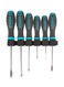 6-Piece Screwdriver Set Black/Blue/Silver 24inch