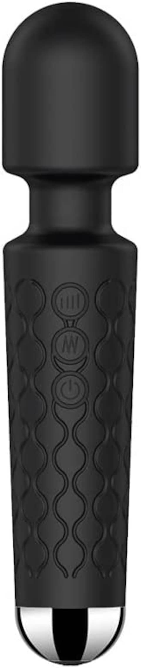 Rechargeable Handheld Wireless Deep Tissue Body Pain Relief Massager Black