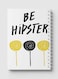 Lowha Spiral Notebook With 60 Sheets And Hard Paper Covers With Be Hipster &amp; Lollipops Design, For Jotting Notes And Reminders, For Work, University, School