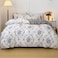LUNA HOME Queen/Double size 6 pieces Bedding Set without filler, Bohemian with Blue Flowers Design