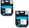 HP 123 Ink Cartridge Set, Black - F6V17Ae &amp; Tri-Color - F6V16Ae