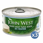 Buy John West White Meat Tuna Solid In Water 170g Pack of 3 in UAE