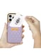 ONEGIF Design iPhone 14 Pro Case Premium Leather Case Cover with Card Slot Holder Purple
