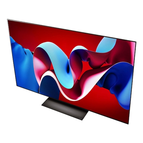 إل جي Evo C4 تلفاز ذكي OLED مقاس 77 بوصة UHD طراز C46LA باللون الأسود