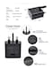Generic 3-Pin Charging Adapter For Samsung Note 8/Note 9/S8/S8+/S9/S9+/S10/S10+ With Type-C Charging Cable Black