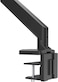 Hama 118497 Fullmotion Single Arm Monitor Desk Mount Stand with Gas Spring for 33 cm - 88.9 cm Screen Size, Black