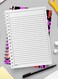 Lowha Spiral Notebook With 60 Sheets And Hard Paper Covers With Letters Design, For Jotting Notes And Reminders, For Work, University, School