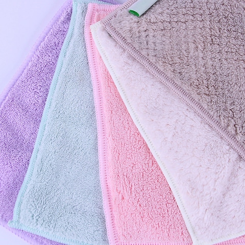 decdeal-Microfiber Cleaning Cloth Kitchen Clean Dish Towels Multi-use Reusable Washing Rag Houseware 7.9in 5Pcs