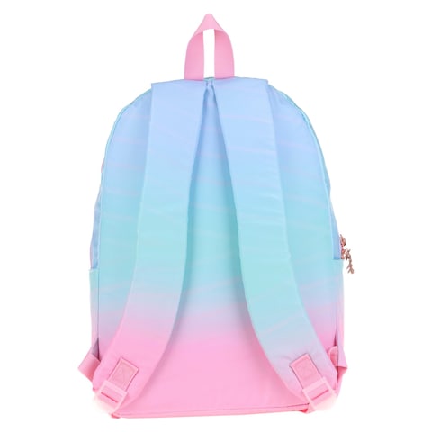 Kaukko Rainbow Backpack Bag Blue and Pink Large 18cm