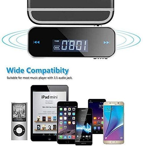 Ntech Wireless 3.5mm Car FM Transmitter For iPod iPad iPhone 4 4S 5 Galaxy S2 S3 Black