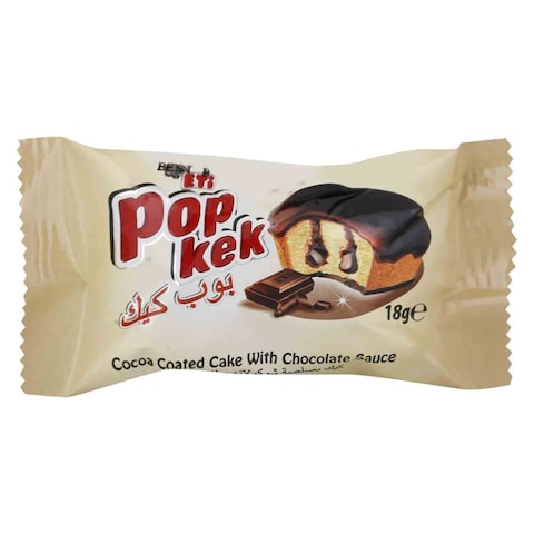 ETI Popkek Mini Chocolate Sauce Cocoa Coated Cake 18g x 24 Pieces