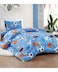 Sleep Night 3 Pieces Kids Medium Filling Printed Comforter Set, Single Size 160 X 210cm Bedding Set For Girls And Boys, MultiColor