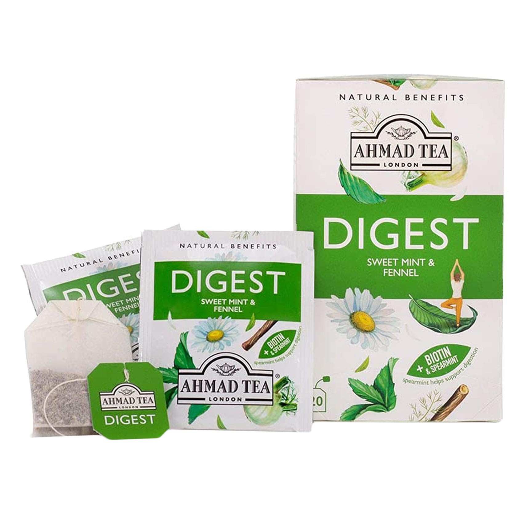 Ahmad Tea Natural Benefits Digest Sweet Mint And Fennel 20 Bags product thumbnail 4