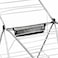 Alhoora Folding Clothes Drying Rack, Winged Clothes Airer, 20 Metre Drying Space, Multifunctional Air Dryer, Stainless Steel Tubes Matt Black With Clothespins Or Pegs Basket