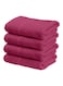 Princess 4-Piece Fast Absorbent Hand Towel Set, Fuschia Pink 40 X 70cm