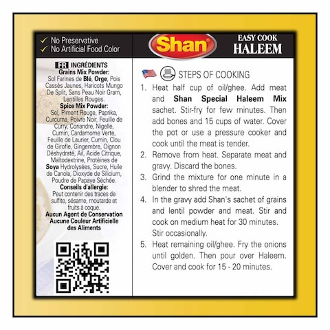 Shan Recipe Easy Cook Haleem Mix 300g