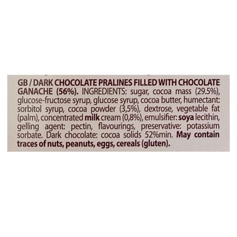 Vergani Il Fondente Dark Chocolate Praline With Chocolate Ganache 200g